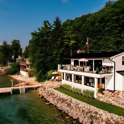 Water's Edge | Private Frontage + Dock | Hot Tub | AC